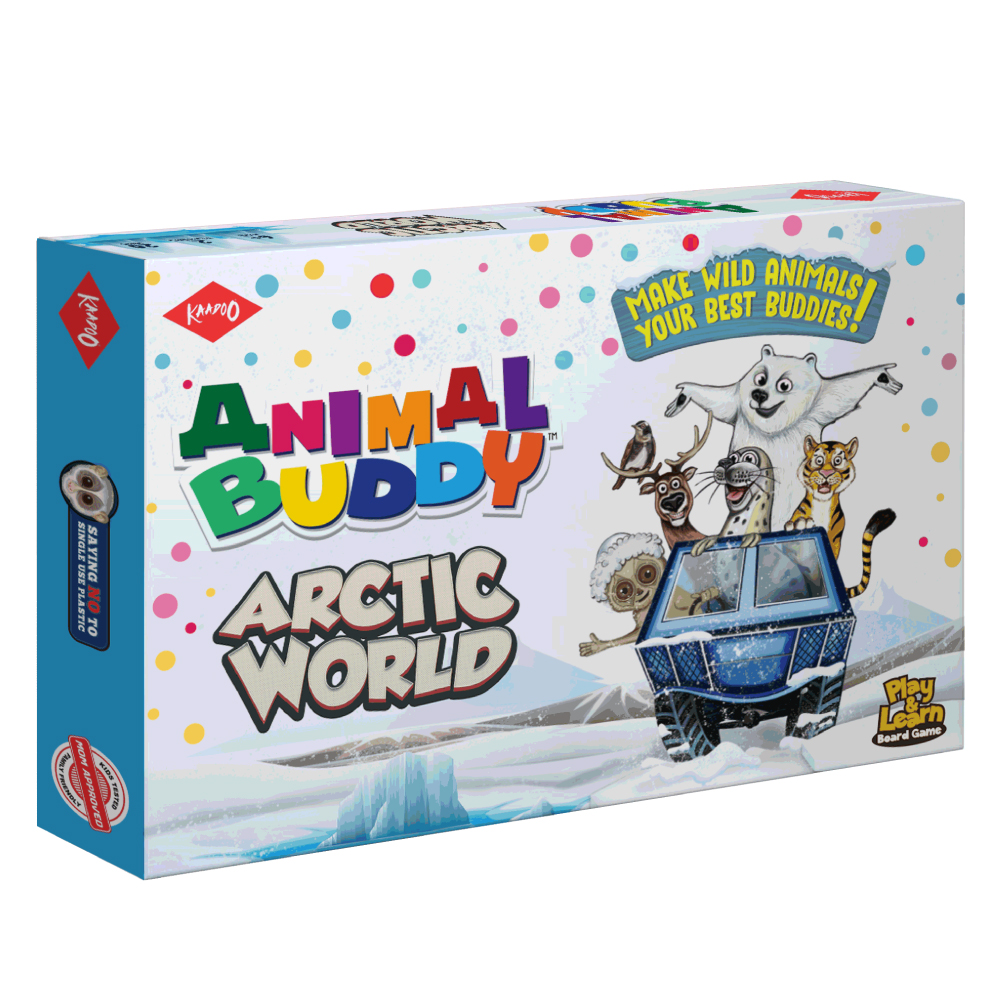 KAADOO Animal Buddy Arctic World-Play & Learn-Family Fun Board Game-Fantastic Wildlife Introduction for 6+ Year Olds