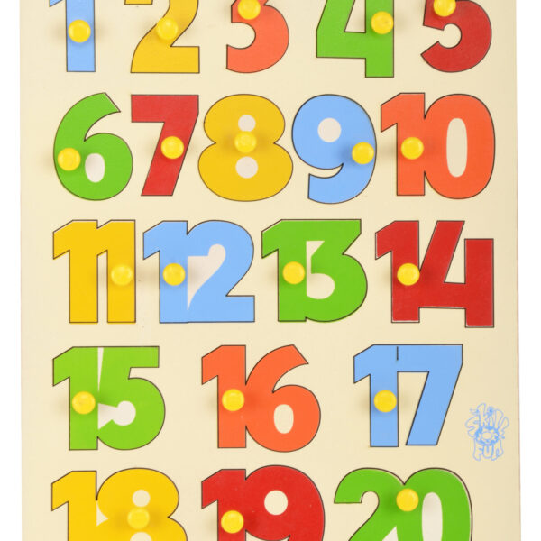 1-20 Number Shape Tray (With Knobs)