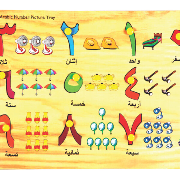 Arabic Number with Picture Tray (1-10)