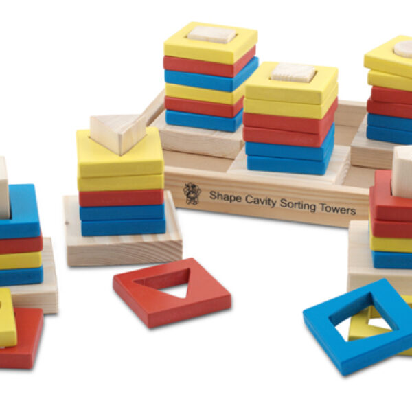 Shape Cavity Sorting Towers (Group Activity)