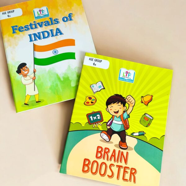 Activity Books Combo: Festivals of India & Brain Booster| Age: 5-8 yrs